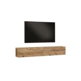 Mueble de TV de Pared moderno Color Roble con 2 Cajones