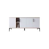 Buffet en Melamina Blanco, Diseño Moderno y Duradero