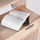 Mesa Escritorio Extensible, Consola Extensible, Color Cambria, Medidas: 90 cm (Largo) x 33-63,4 cm (Ancho) x 87,5 cm (Alto)