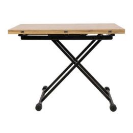 Mesa de Centro Elevable y Tapa Extensible - Fabricada en MDF - Cerrada 100x57 cm, Abierta 100x114 cm, Altura de 39 a 77 cm