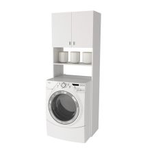 Armario Multiusos Fabricado en Melamina para Lavadora o Baño – 180 x 64 x 35 cm (alto x ancho x fondo)