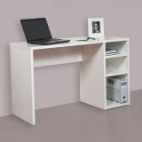 Mesa Escritorio | Mesa Estudio con 3 estantes | Color Blanco Brillo | Medidas: 120 x 75 x 50 cm