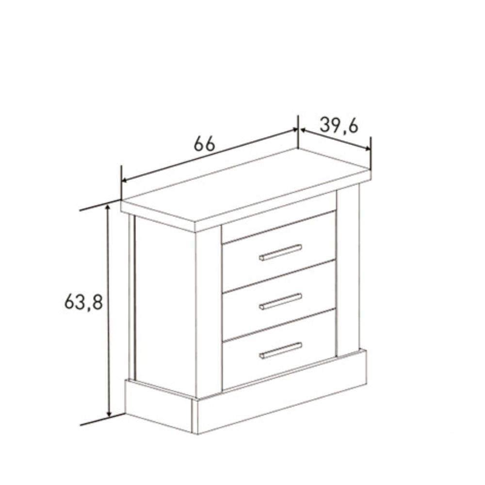 Pack de Dormitorio con Cabecero de 160 x 120 cm + 2 Mesitas de Noche + Sinfonier | Color Cañón (para Cama de 135-140 o 160)